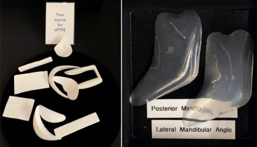 Ассортимент имплантатов из ePTFE и силикона